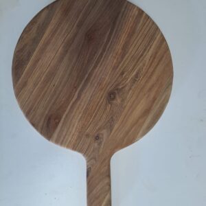 Kiaat ronde bedienbord met handvatsel